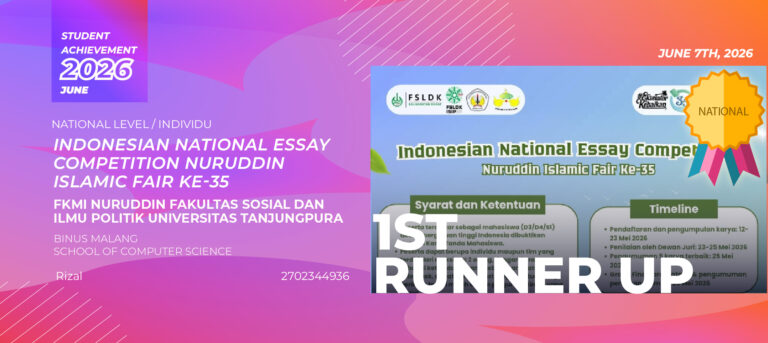 INDONESIAN NATIONAL ESSAY COMPETITION NURUDDIN ISLAMIC FAIR KE-35